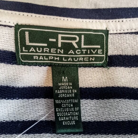 Lauren Ralph Lauren Navy Stripe Cotton Jacket - Picture 6 of 10